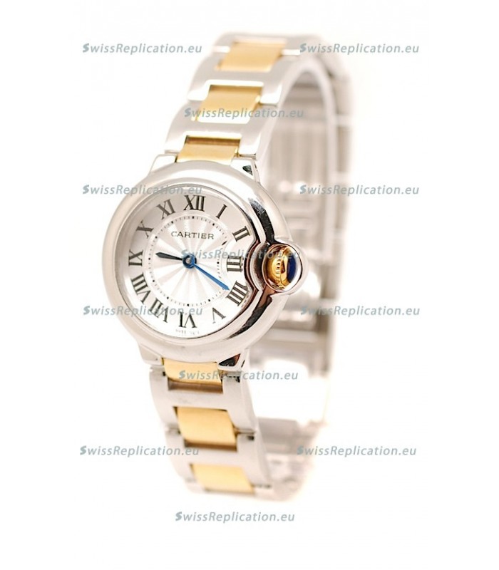Ballon De Cartier Ladies Swiss Quartz Two Tone Watch