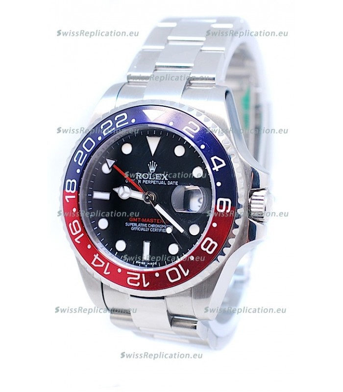 Rolex GMT Masters II 2011 Edition Replica Blue and Red Ceramic Bezel Watch