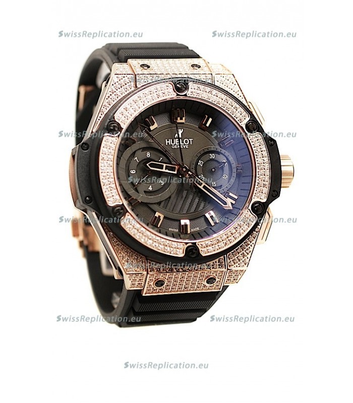 Hublot Gold Big Bang King Power Diamond Swiss Replica Watch