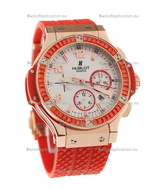 Hublot Gold Big Bang Tutti Fruitti Red Swiss Replica Watch