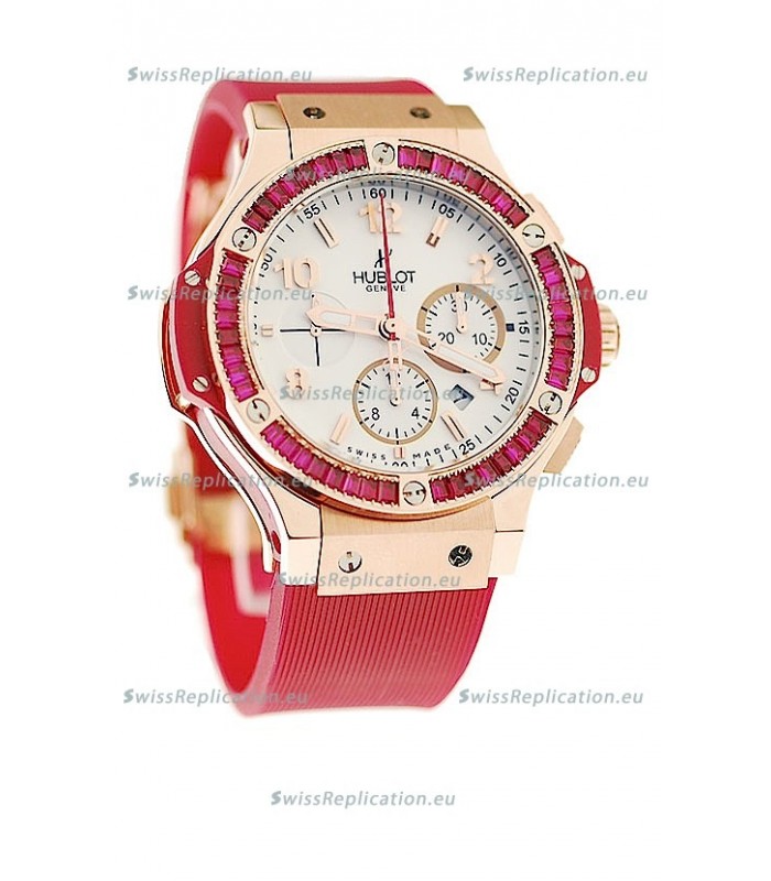 Hublot Gold Big Bang Tutti Fruitti Red Swiss Replica Watch