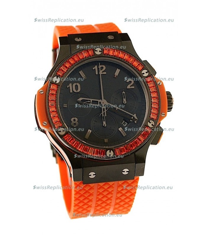 Hublot Black Big Bang Orange Tutti Fruitti Swiss Replica Watch