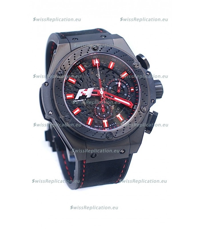 Hublot Big Bang F1 Edition King Power Swiss Replica Black Ceramic Watch