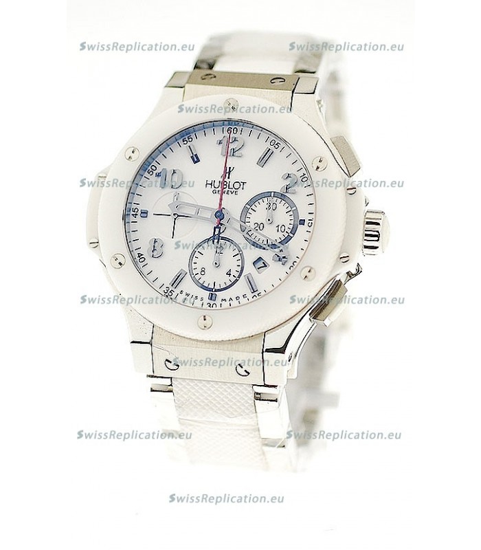 Hublot Big Bang Swiss Replica Watch in Steel/Rubber Strap