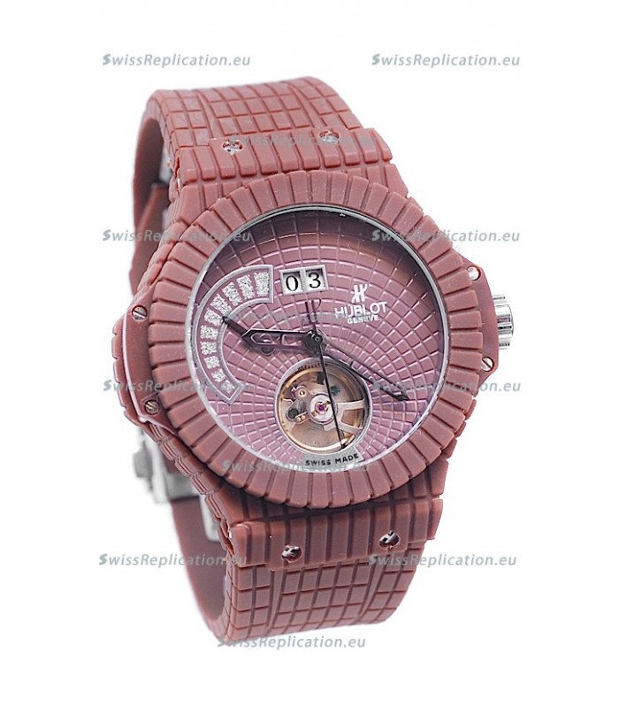 Hublot Red Caviar Tourbilllon Japanese Replica Watch