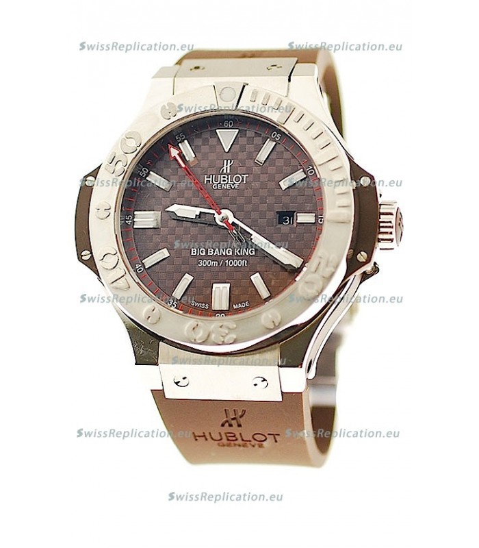 Hublot Big Bang King Swiss Watch in Steel Case Palladium Coated Bezel