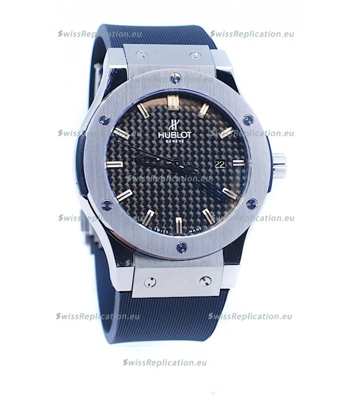 Hublot Classic Fusion Silver Watch in Stamped Dial