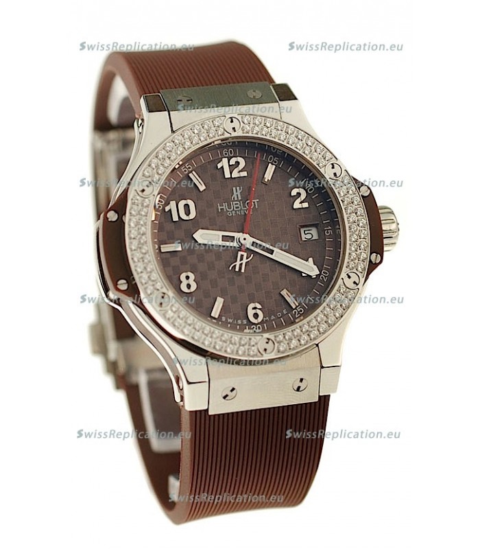 Hublot Big Bang King Cappuccino Diamonds Swiss Replica Quartz Watch