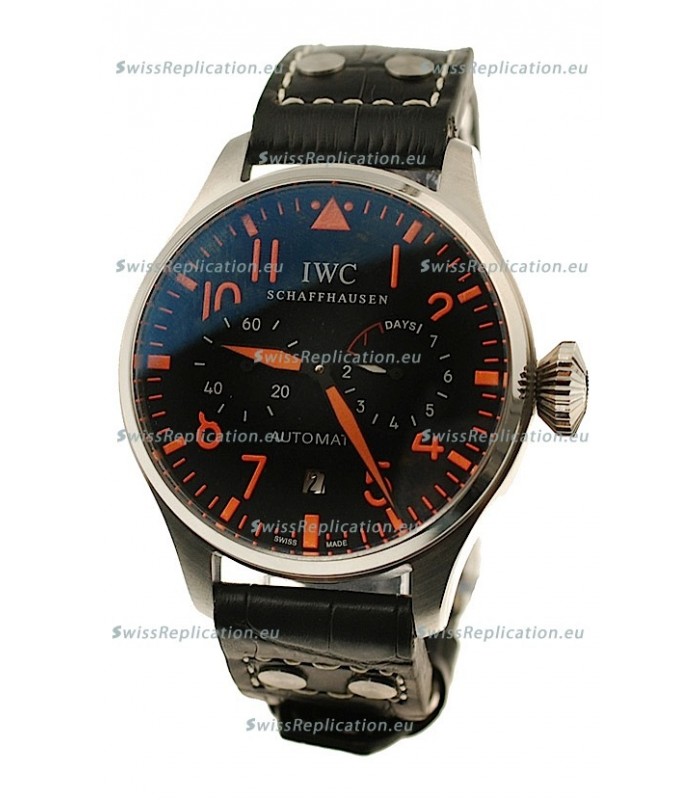 IWC Big Pilot Swiss Replica Watch in Orange Markers