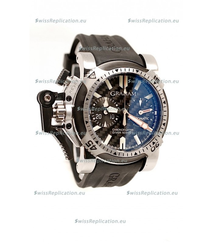 Graham Oversize Chronofighter Swiss Replica Watch in Black