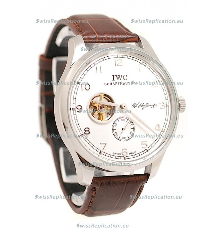 IWC Portuguese Regulateur Tourbillon Japanese Watch in Brown Strap