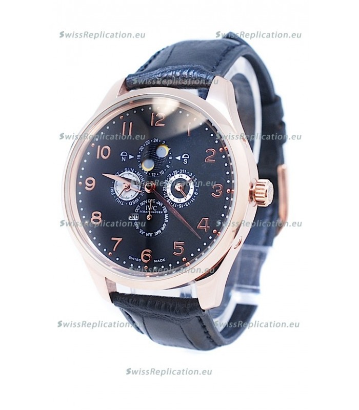 IWC Da Vinci Perpetual Calendar Chronograph Japanese Gold Watch