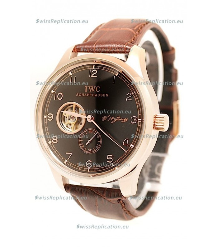 IWC Portuguese Regulateur Tourbillon Japanese Watch in Black Dial