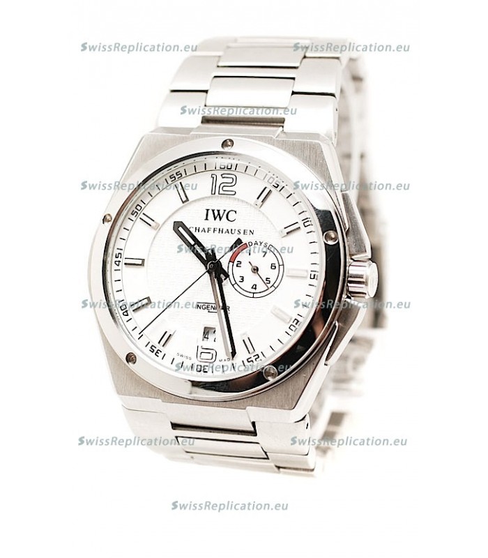 IWC Big Ingenieur Japanese Replica Steel Watch in White Dial