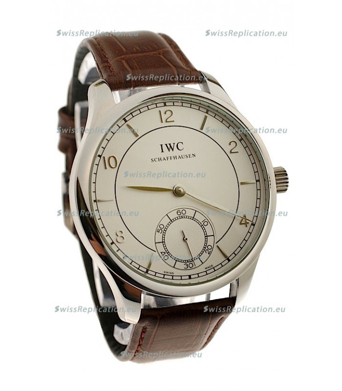 IWC Portugese Automatic Steel Watch in Brown Strap