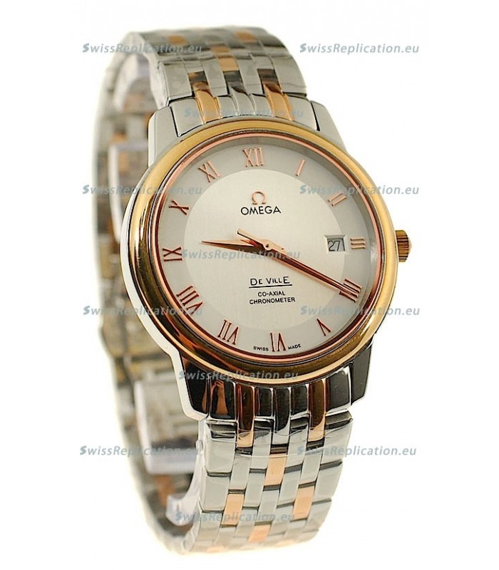 Omega Co-Axial Deville Japanese Rose Gold Watch in Roman Markers