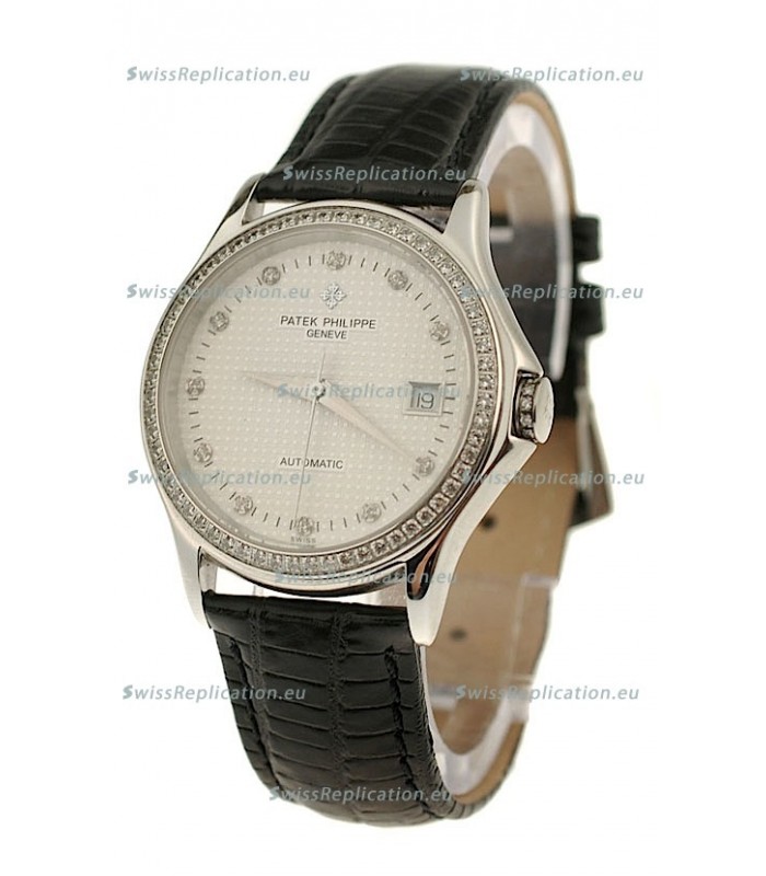Patek Philippe Geneve Replica Watch in Diamond Bezel