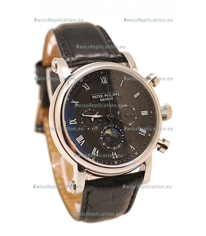 Patek Philippe Grand Complications Replica Watch in Black Dial