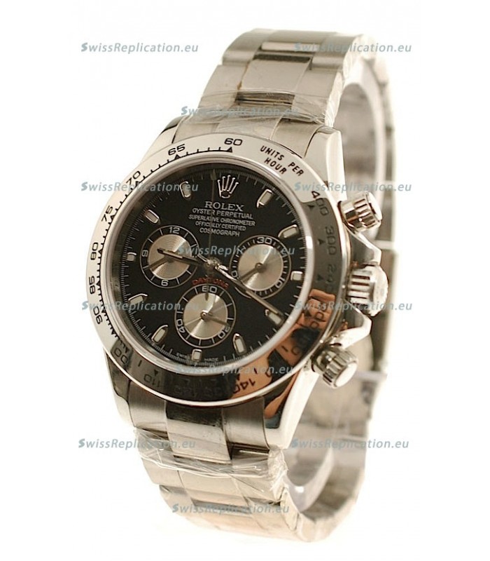 Rolex Replica Daytona Cosmograph Swiss Watch in Black Dial - 2011 Edition
