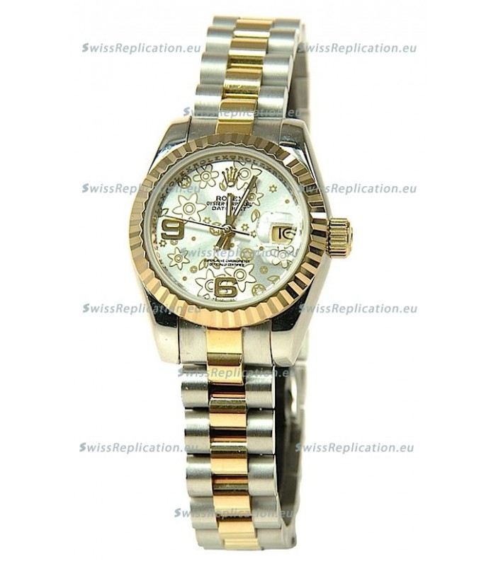 Rolex Floral Motif Datejust Ladies Replica Watch