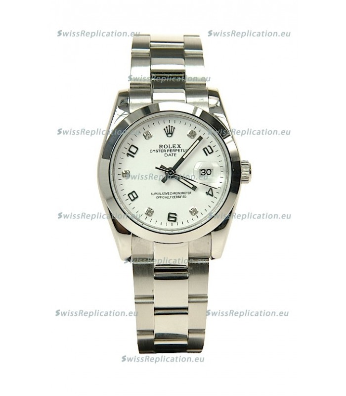 Rolex DateJust Mid-Sized Japanese Replica Silver Watch