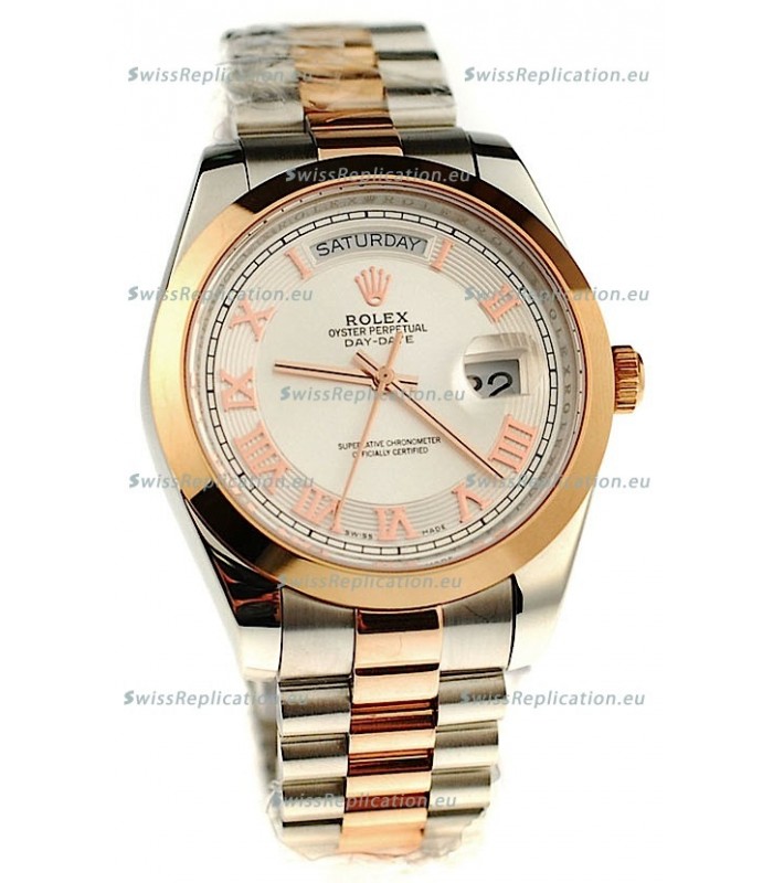Rolex Day Date Two Tone Swiss Replica Watch 