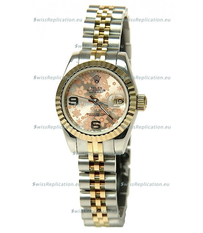Rolex Floral Motif Datejust Ladies Replica Watch