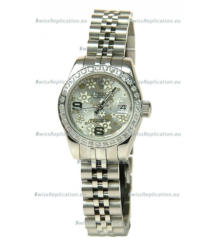 Rolex Floral Motif Datejust Ladies Replica Watch