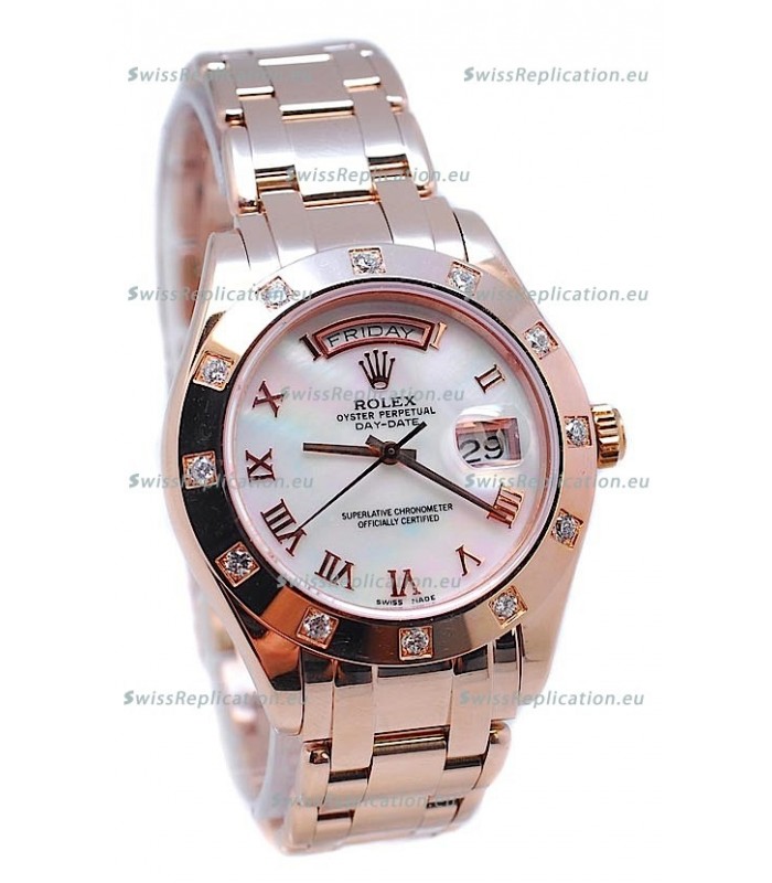 Rolex Day Date White Mother of Pearl Japanese Replica Watch