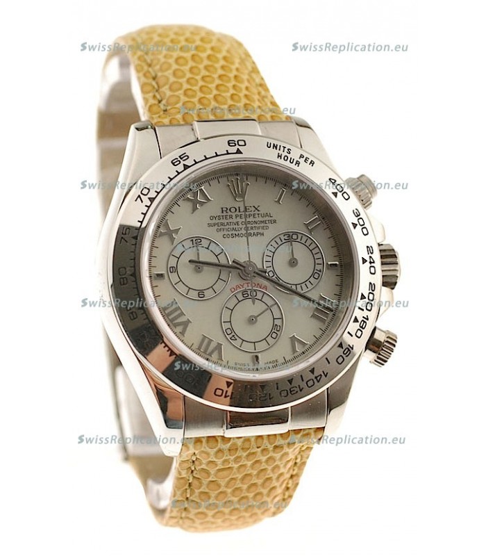 Rolex Daytona Cosmograph Swiss Replica Watch in Yellow Pearl Dial