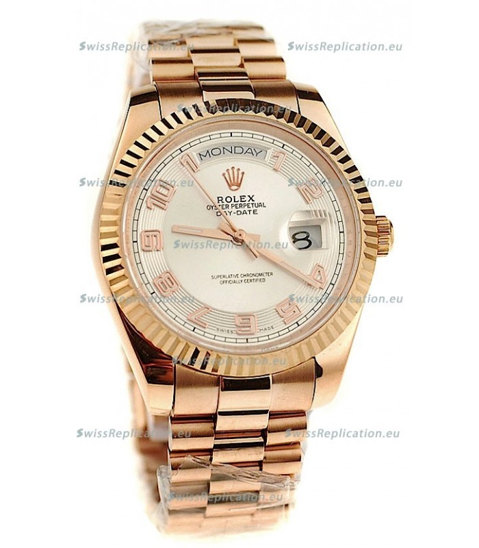 Rolex Day Date Pink Gold Japanese Replica Watch
