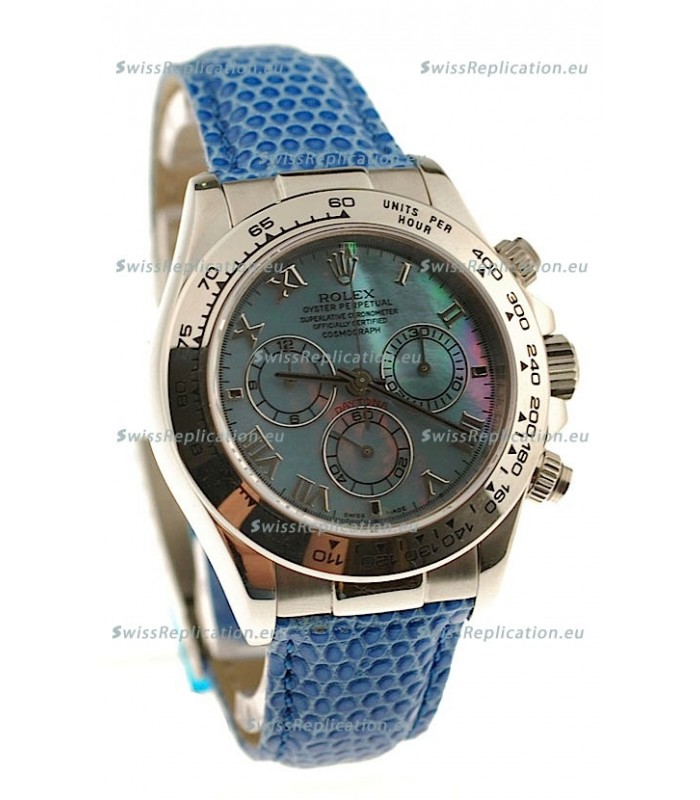 Rolex Daytona Cosmograph Swiss Replica Watch in Blue Pearl Dial