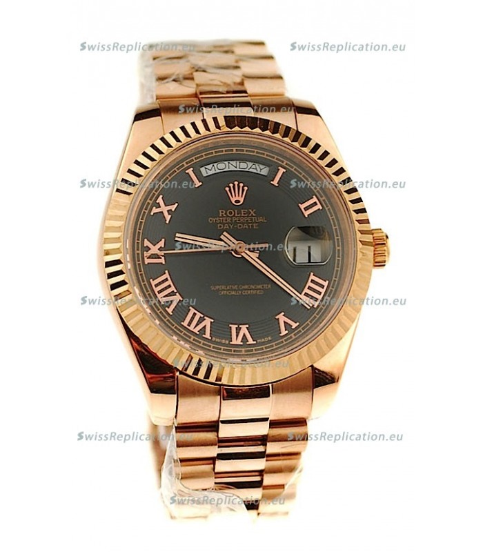 Rolex Day Date Pink Gold Japanese Replica Watch