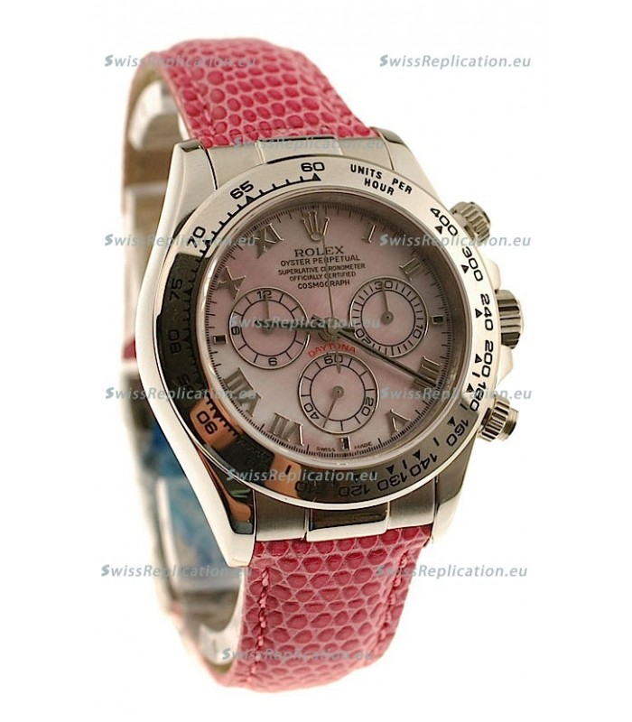 Rolex Daytona Cosmograph Swiss Replica Watch in Light Pink Pearl Dial