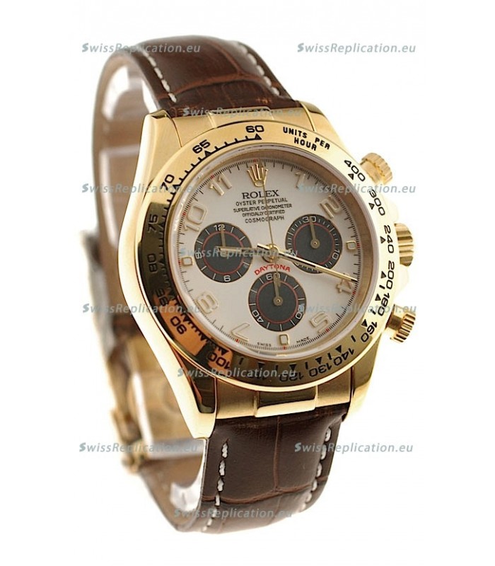 Rolex Daytona Cosmograph Swiss Replica Gold Plated Watch