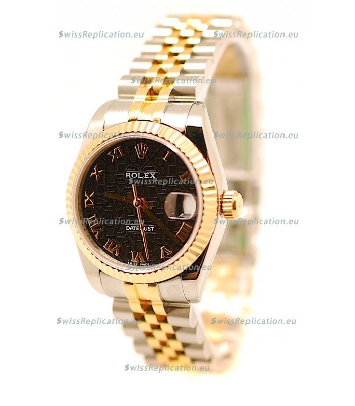 Rolex DateJust Mid-Sized Japanese Replica Two Tone Watch