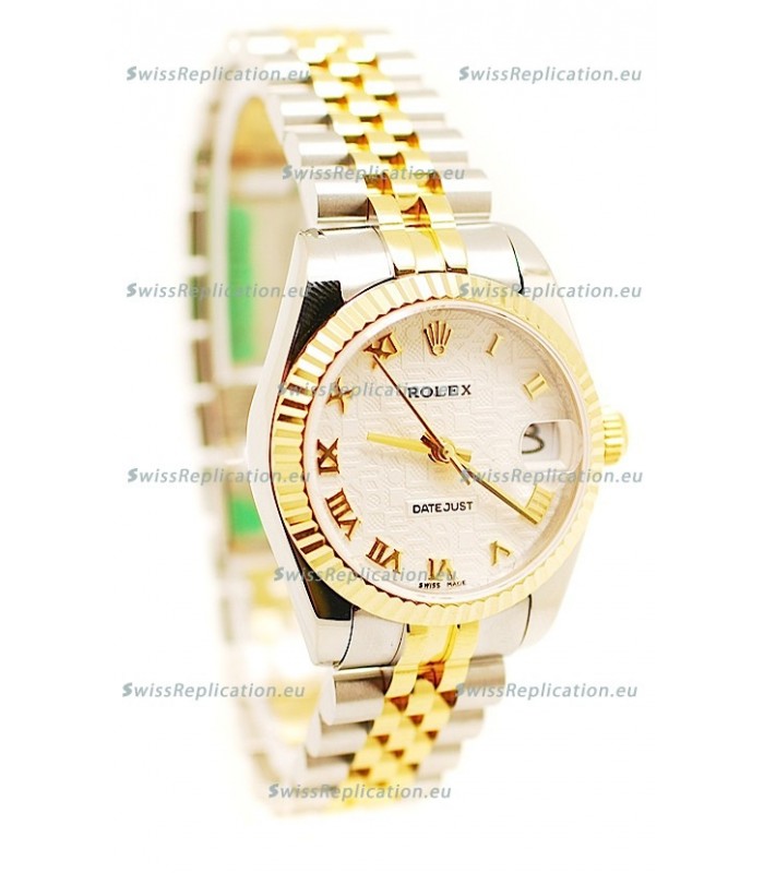 Rolex DateJust Mid-Sized Japanese Replica Two Tone Watch