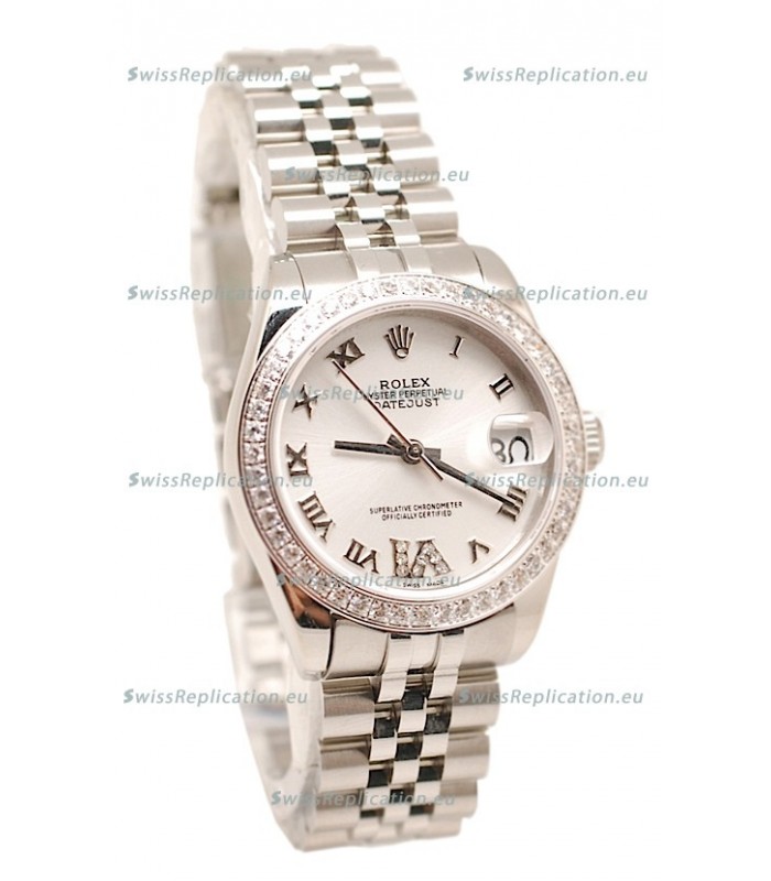 Rolex Oyster Perpetual Datejust Diamonds VI Japanese Replica Watch -36MM