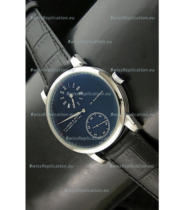 A.Lange & Sohne Cortes de Geneve Decorative Bridges Classic Replica Watch in Black Dial