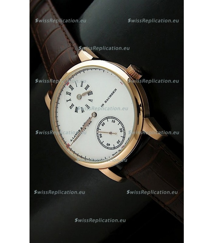 A.Lange & Sohne Cortes de Geneve Decorative Bridges Classic Replica Rose Gold Watch 
