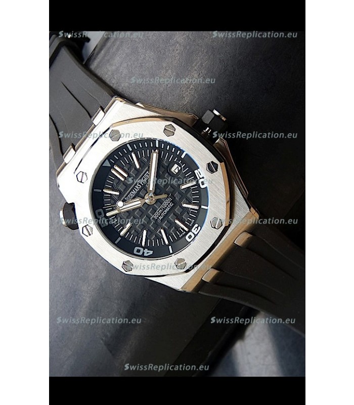 Audemars Piguet Scuba Japanese Replica Watch Black Dial