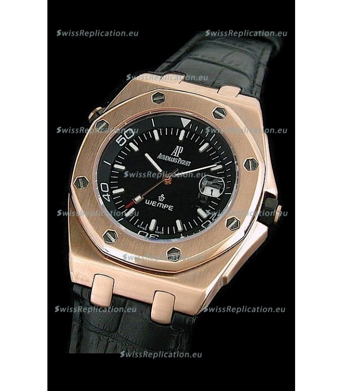 Audemars Piguet Royal Oak Scuba Wempe Swiss Watch in Gold