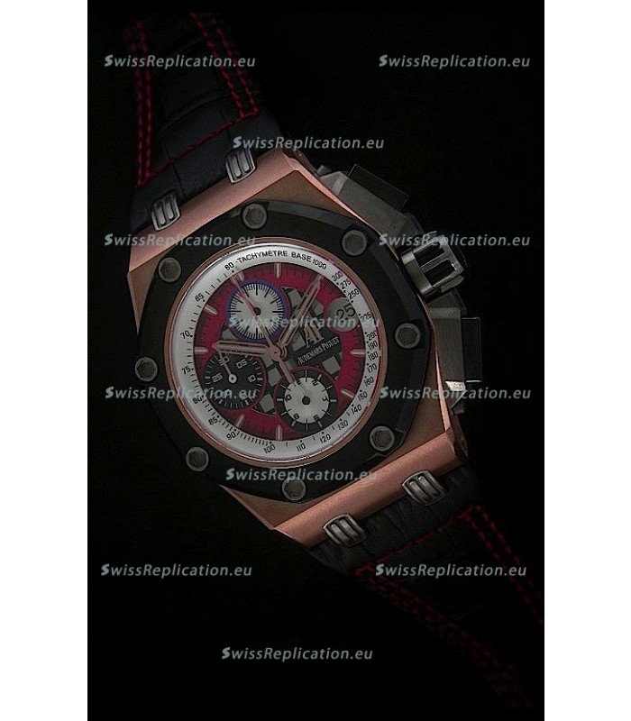 Audemars Piguet Royal Oak Offshore Rubens Barrichello Pink Gold Watch - Secs hand 12 O clock