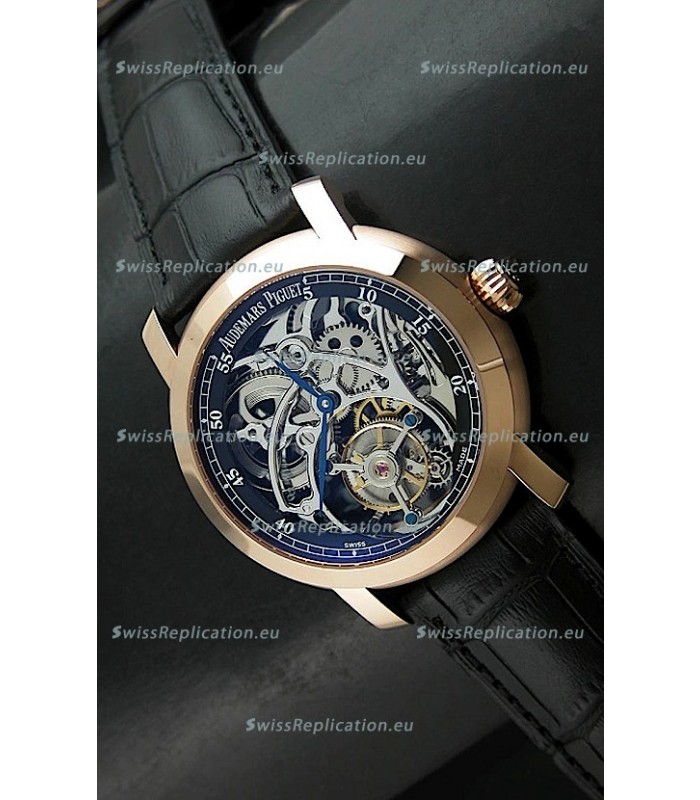 Audemars Piguet Jules Audemars Tourbillon Swiss Watch in Pink Gold