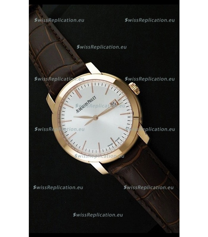 Audemars Piguet Jules Swiss Automatic Watch in Rose Gold Casing