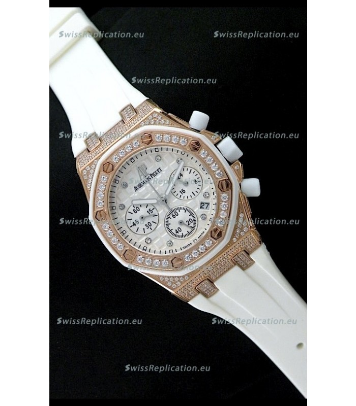 Audemars Piguet Royal Oak Ladies Alinghi Limited Edition Japanese Watch in White