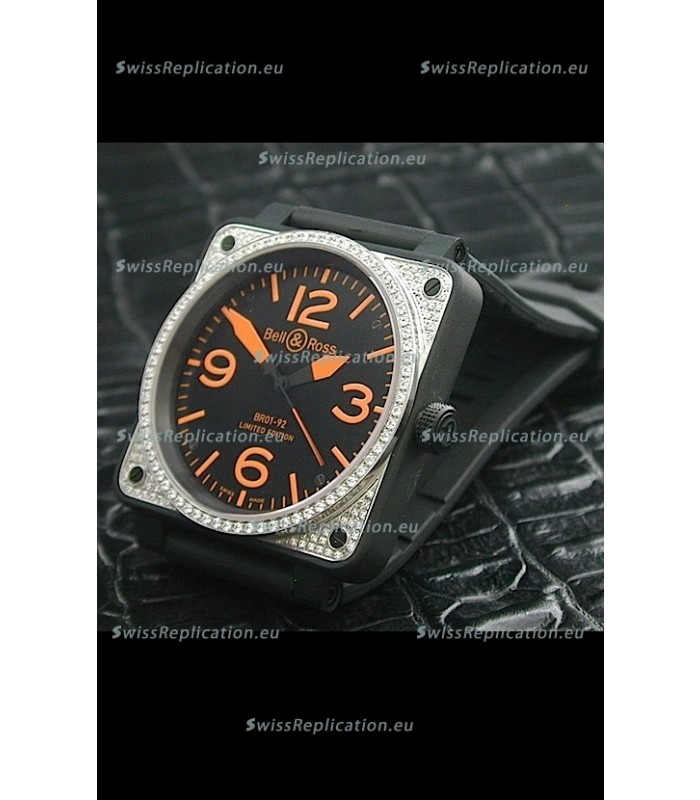 Bell and Ross BR01 92 Swiss Watch with Diamonds Bezel