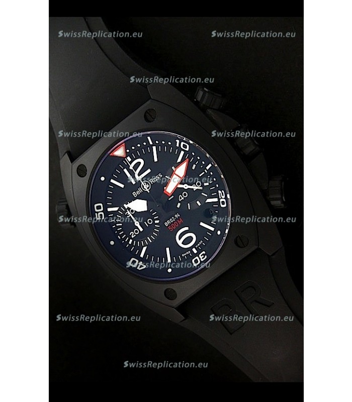 Bell and Ross BR-02 Tonneau Swiss Replica Watch in Black Dial