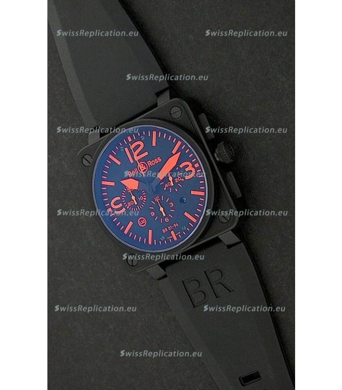 Bell and Ross BR01-94 7750 Swiss Watch in Red Markings