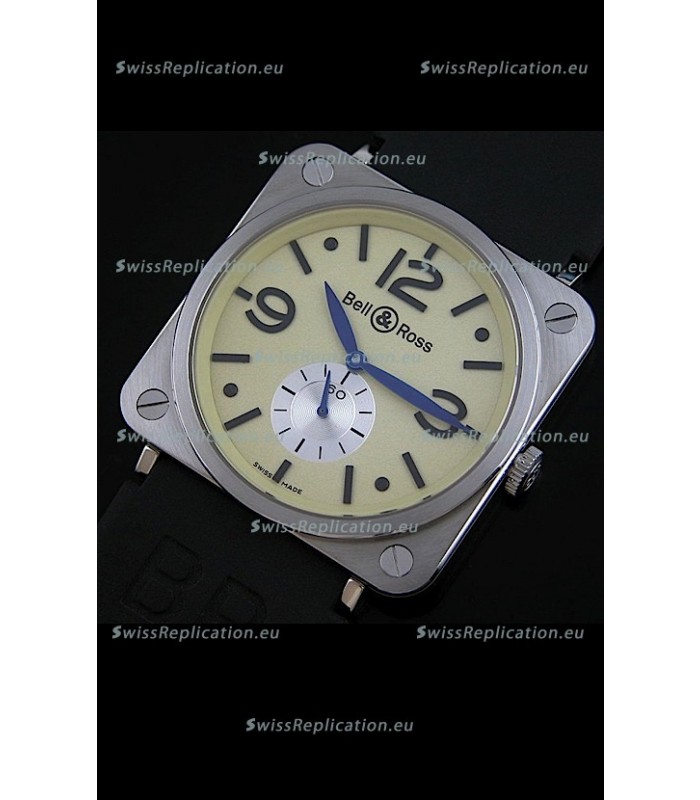 Bell & Ross Japanese Watch in Gold Ivory Dial